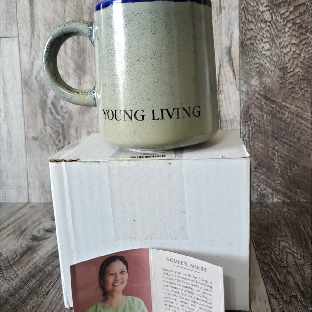 New Young Living Mug Stoneware Coffee Handmaid Gift Present Christmas Tea Cup - Picture 3 of 6